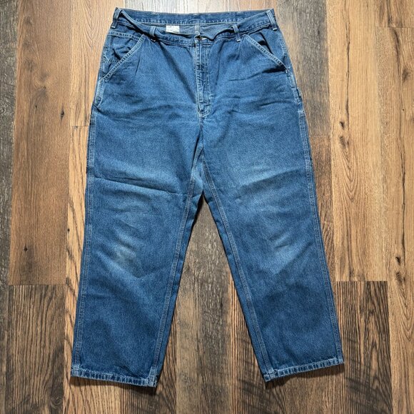 Carhartt Carpenter Utility Jeans Men's Size 40x30 in Medium Wash Blue - EUC!